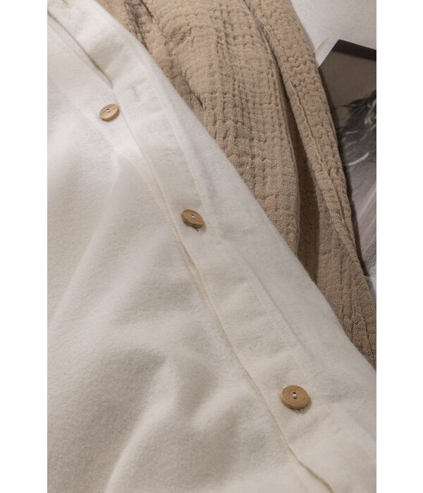 Essix flanellen beddengoed Frisson écru