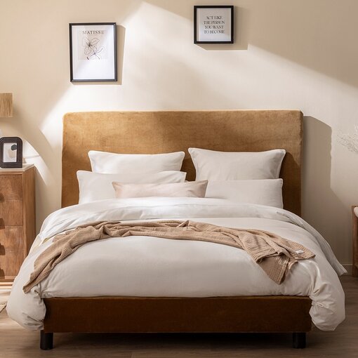 Essix - flanellen beddengoed Frisson écru, vanaf