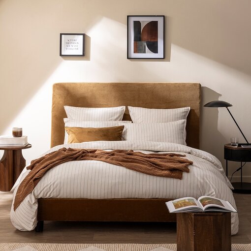 Essix - flanellen beddengoed Equilibre noisette, vanaf