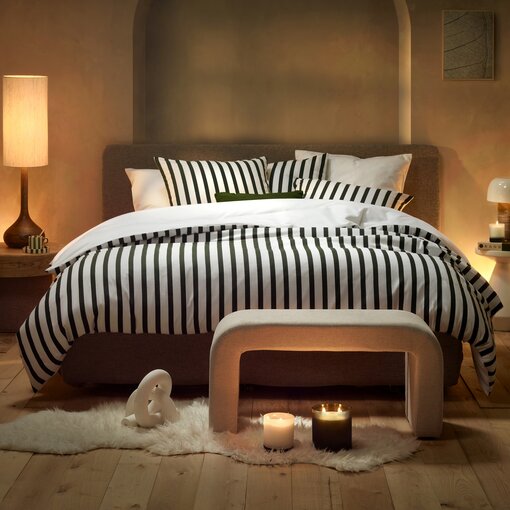 De Witte Lietaer dekbedovertrekset Matcha winter moss, flanel, vanaf