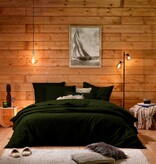 De Witte Lietaer dekbedovertrekset Laura khaki uni flanel
