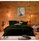 De Witte Lietaer dekbedovertrekset Laura khaki uni flanel