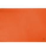 Jazz orange (OR) lederlook rechthoekige placemats per 6