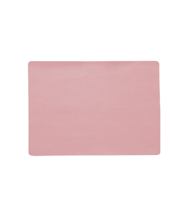Jazz nude (ND) lederlook rechthoekige placemats per 6