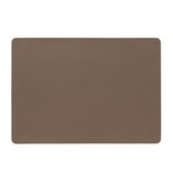 Jazz mocha mousse (MM) lederlook rechthoekige placemats per 6