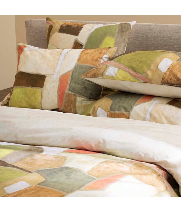 Designers Guild dekbedovertrek Clay Collage terracotta, 200TC