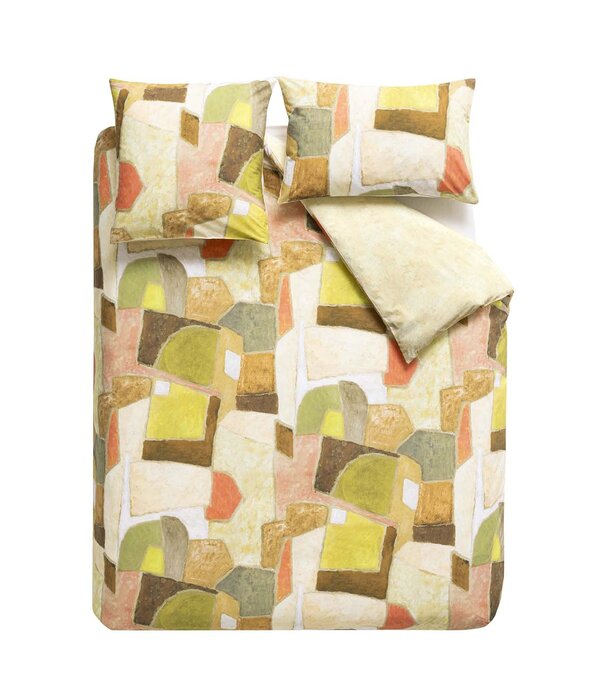 Designers Guild dekbedovertrek Clay Collage terracotta, 200TC