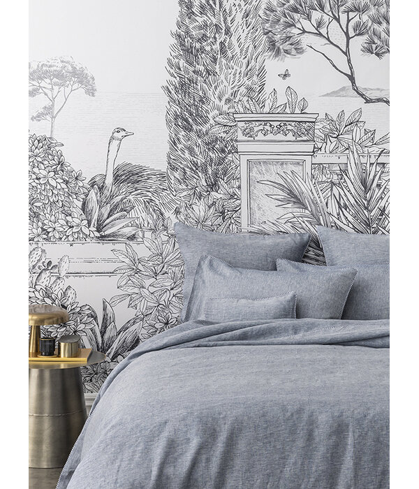 Alexandre Turpault Jouvence marine dekbedovertrek, 100% hennep, vanaf