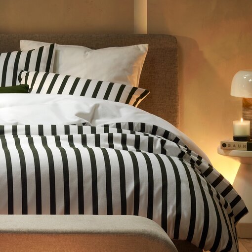 De Witte Lietaer dekbedovertrekset Matcha winter moss, flanel, vanaf