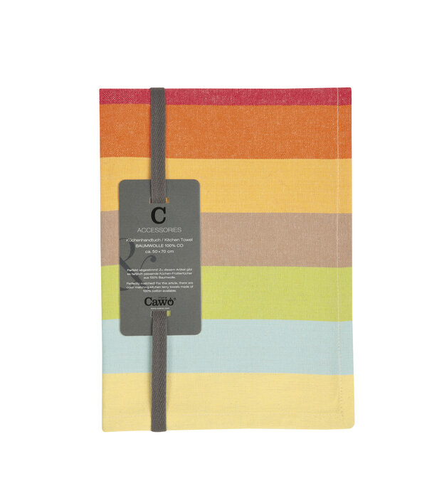 Cawö theedoek katoen Cuisine Lifestyle Blockstrepen 7018 (25), 50x70 cm