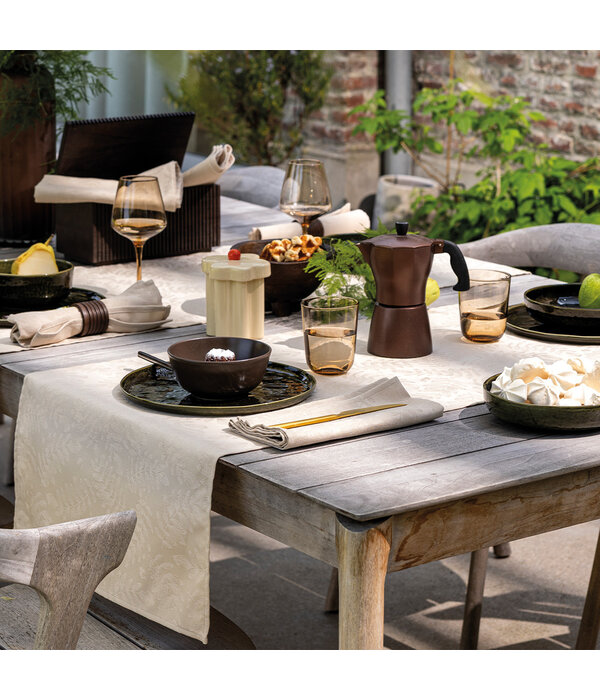 Le Jacquard Français tafellinnen Vegetal mood beige