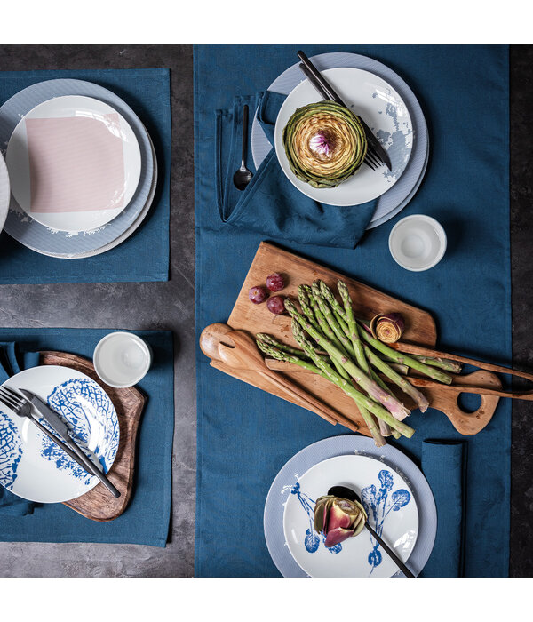 Le Jacquard Français tafellinnen Vegetal mood blue