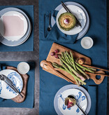 Le Jacquard Français gecoat tafellinnen Vegetal mood blue, 100% katoen, vanaf