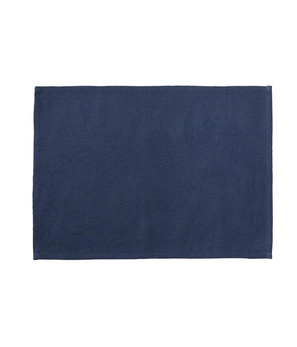 Le Jacquard Français gecoat tafellinnen Vegetal mood blue, 100% katoen, vanaf