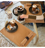 Le Jacquard Français tafellinnen Vegetal mood brown