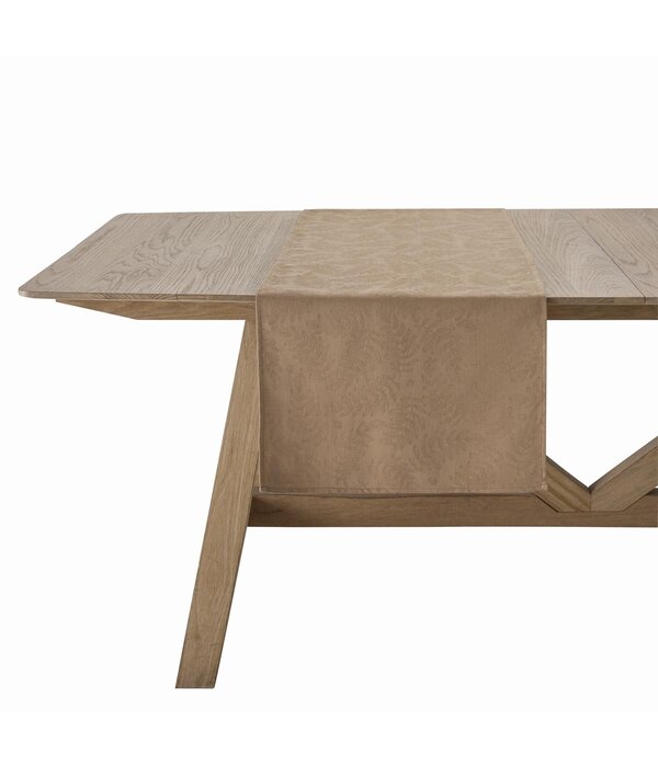 Le Jacquard Français tafellinnen Vegetal mood brown