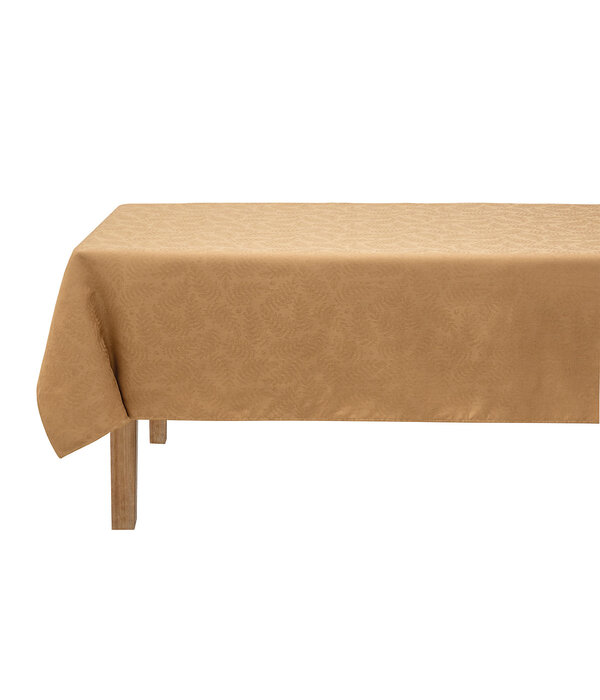 Le Jacquard Français gecoat tafellinnen Vegetal mood brown, 100% katoen, vanaf
