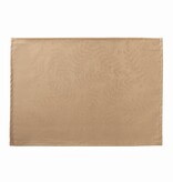 Le Jacquard Français gecoat tafellinnen Vegetal mood brown, 100% katoen, vanaf