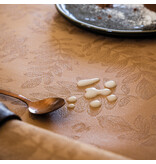 Le Jacquard Français gecoat tafellinnen Vegetal mood brown, 100% katoen, vanaf