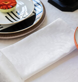 Le Jacquard Français gecoat tafellinnen Vegetal mood white, 100% katoen, vanaf