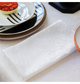 Le Jacquard Français gecoat tafellinnen Vegetal mood white, 100% katoen, vanaf