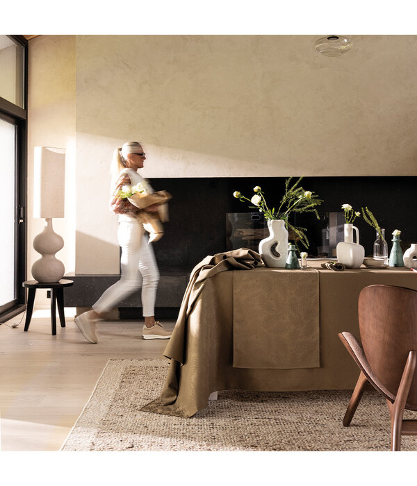 Le Jacquard Français gecoat tafellinnen Vegetal mood avocat, 100% katoen, vanaf