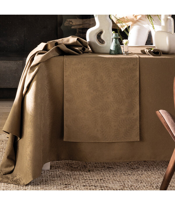 Le Jacquard Français gecoat tafellinnen Vegetal mood avocat, 100% katoen, vanaf
