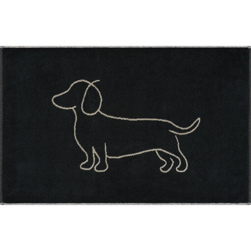 Cawö badmat We Love Dogs 50x80 cm schwarz/beige 6248/93