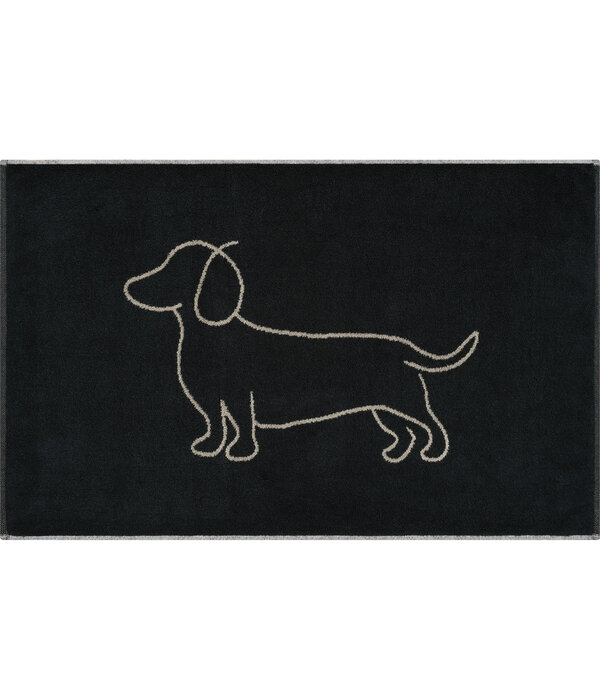 Cawö badmat We Love Dogs 50x80 cm schwarz/beige 6248/93