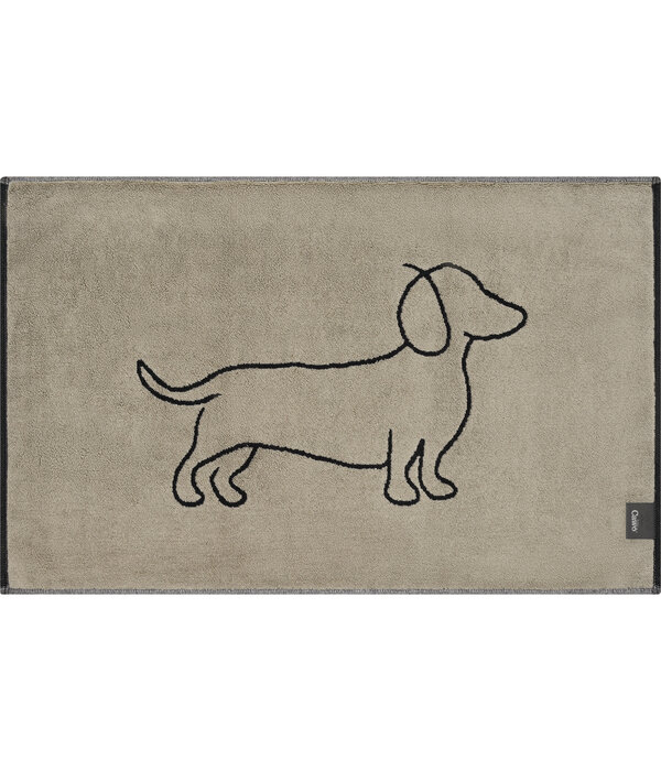 Cawö badmat We Love Dogs 50x80 cm schwarz/beige 6248/93