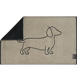 Cawö badmat We Love Dogs 50x80 cm schwarz/beige 6248/93