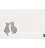 Cawö badmat Cute Cats 50x80 cm platin/weiß 6263/76
