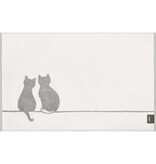 Cawö badmat Cute Cats 50x80 cm platin/weiß 6263/76