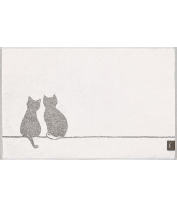 Cawö badmat Cute Cats 50x80 cm platin/weiß 6263/76