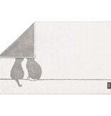 Cawö badmat Cute Cats 50x80 cm platin/weiß 6263/76
