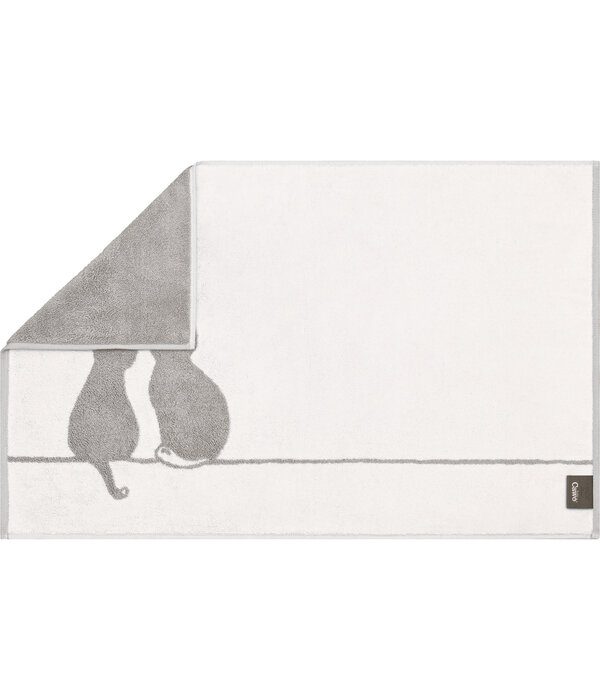Cawö badmat Cute Cats 50x80 cm platin/weiß 6263/76