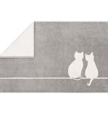 Cawö badmat Cute Cats 50x80 cm platin/weiß 6263/76
