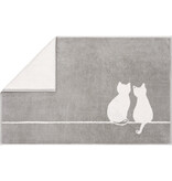 Cawö badmat Cute Cats 50x80 cm platin/weiß 6263/76
