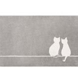 Cawö badmat Cute Cats 50x80 cm platin/weiß 6263/76