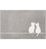 Cawö badmat Cute Cats 50x80 cm platin/weiß 6263/76