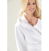 Cawö dames badjas met capuchon, 825 (wit 67)