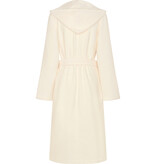 Cawö dames badjas roomwit met rits & capuchon, 837 (33 champagner)