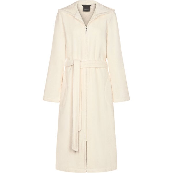 dames badjas roomwit met rits & capuchon 837 (33 champagner)