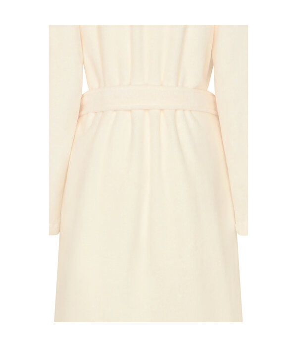 Cawö dames badjas roomwit met rits eb capuchon, 837 (33 champagner)