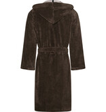 Cawö heren badjas met kapuchon bruin (mokka), Doubleface 831 (31)