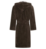 Cawö heren badjas met kapuchon bruin (mokka), Doubleface 831 (31)