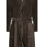 Cawö heren badjas met kapuchon bruin (mokka), Doubleface 831 (31)