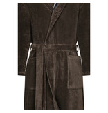 Cawö heren badjas met kapuchon bruin (mokka), Doubleface 831 (31)