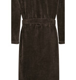 Cawö heren badjas met kapuchon bruin (mokka), Doubleface 831 (31)