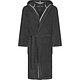 heren badjas met kapuchon donker grijs, Sauna Time 833, basalt (77)